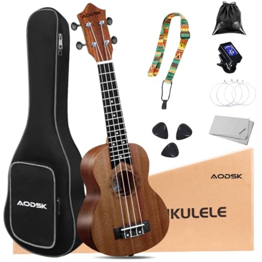 Ukulele Beginner Kit - Beginner ukulele kit: 26-inch soprano, nylon
