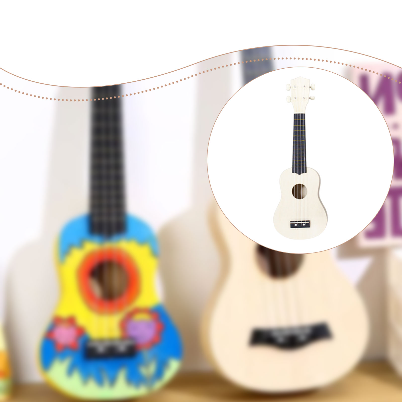 Ukulele Beginner Kit - 21 inch DIY Ukulele Guitar Kit