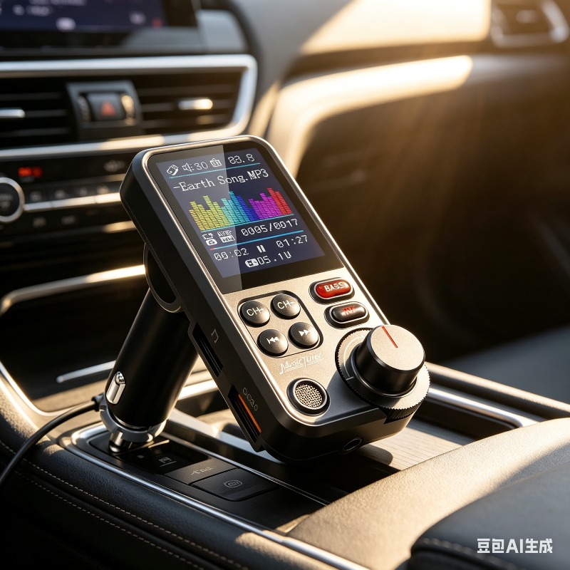 Audio Music Player - 1.8 Inch Car Audio FM Transmitter