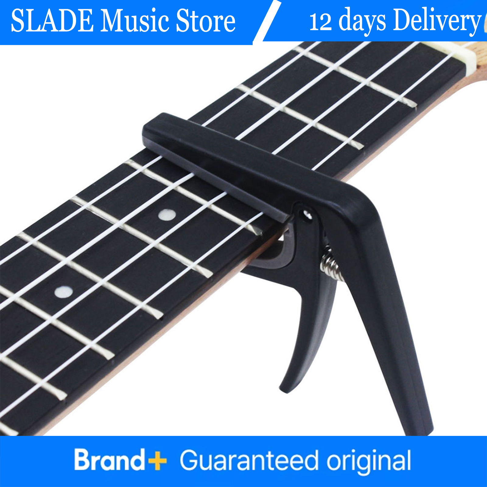 Ukulele Beginner Kit - Guitar Tuning Clamp Pro Black Ukulele