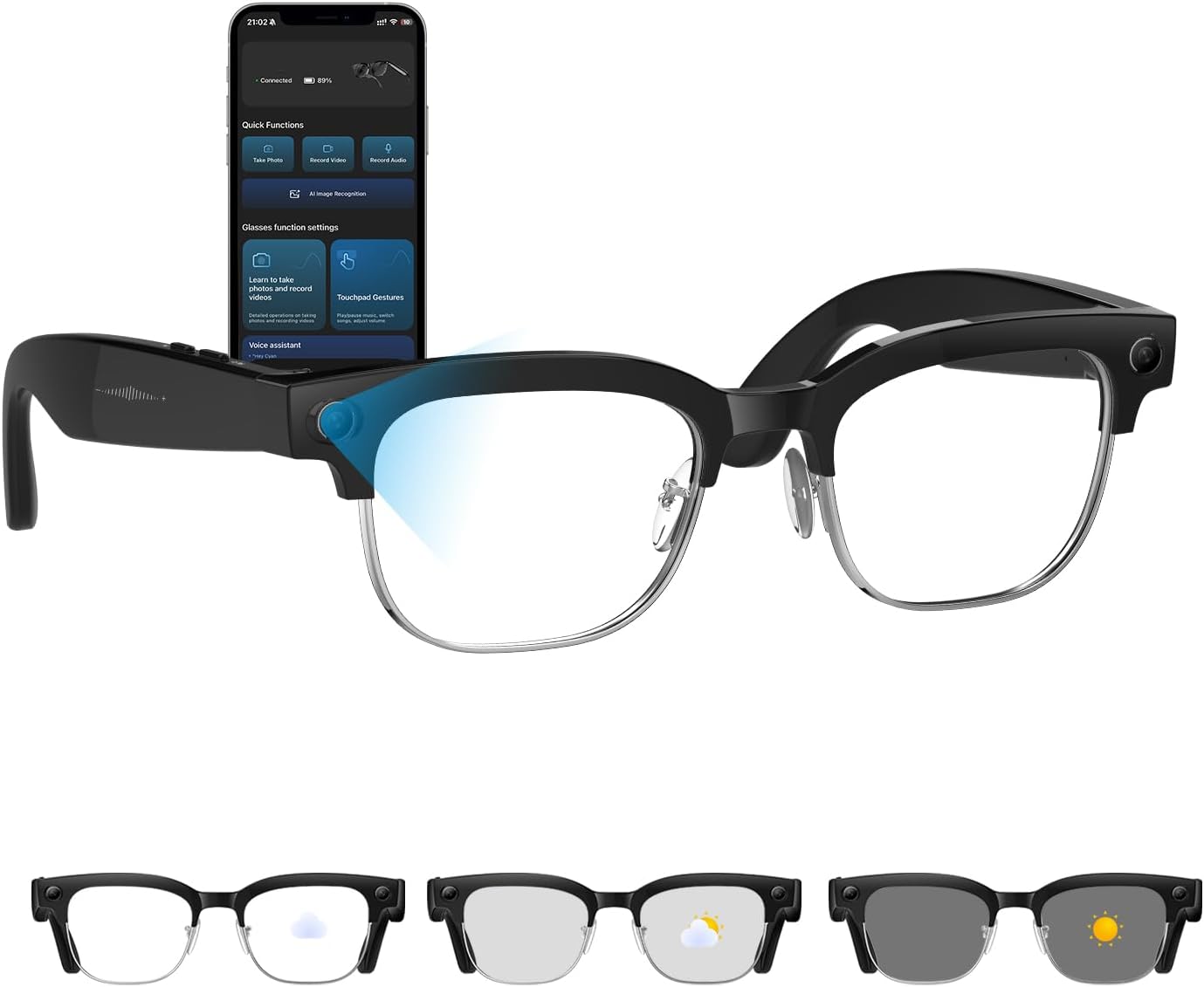 Audio Music To Video Ai - 8MP HD Camera Glasses, 4K Video
