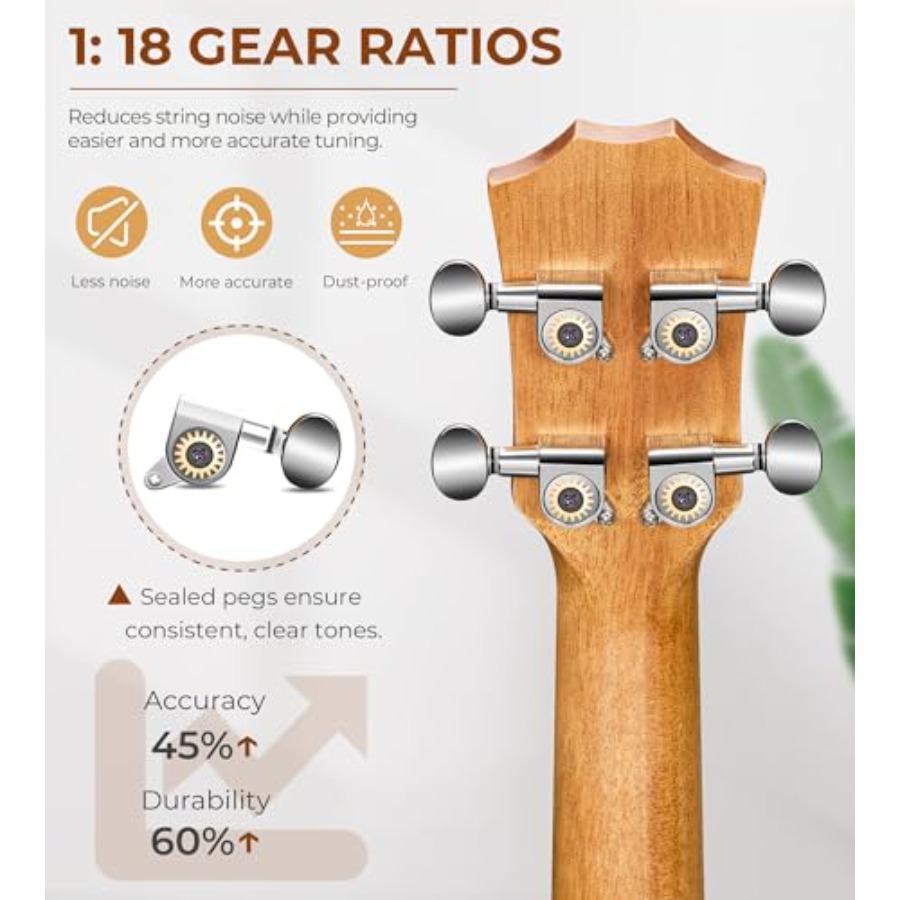 Concert Ukulele 23 inch Ukelel - Ukulele Beginner Kit บทวิจารณ์และราคา