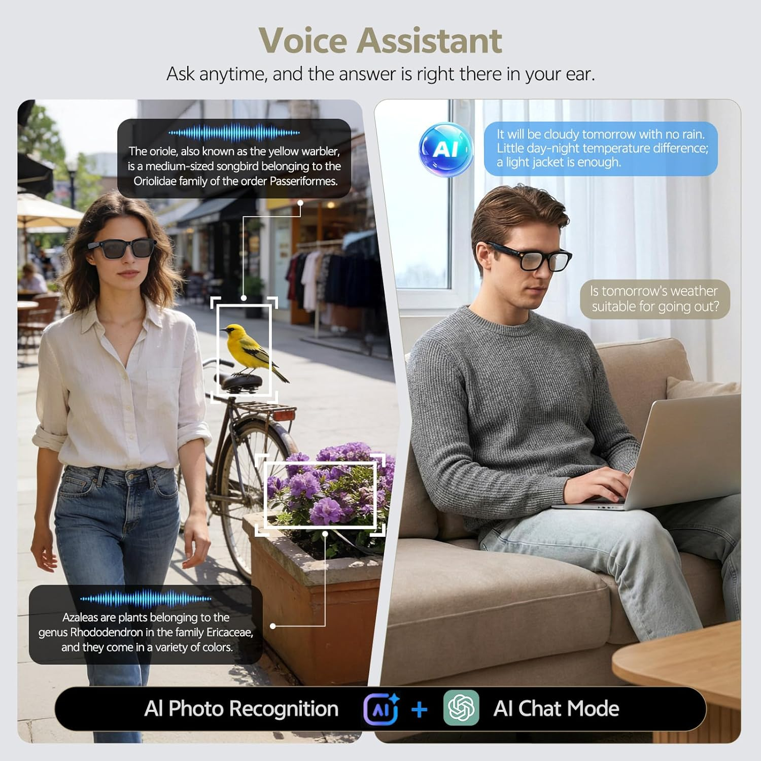 2026 New Camera Glasses 1080P  - Audio Music To Video Ai บทวิจารณ์และราคา