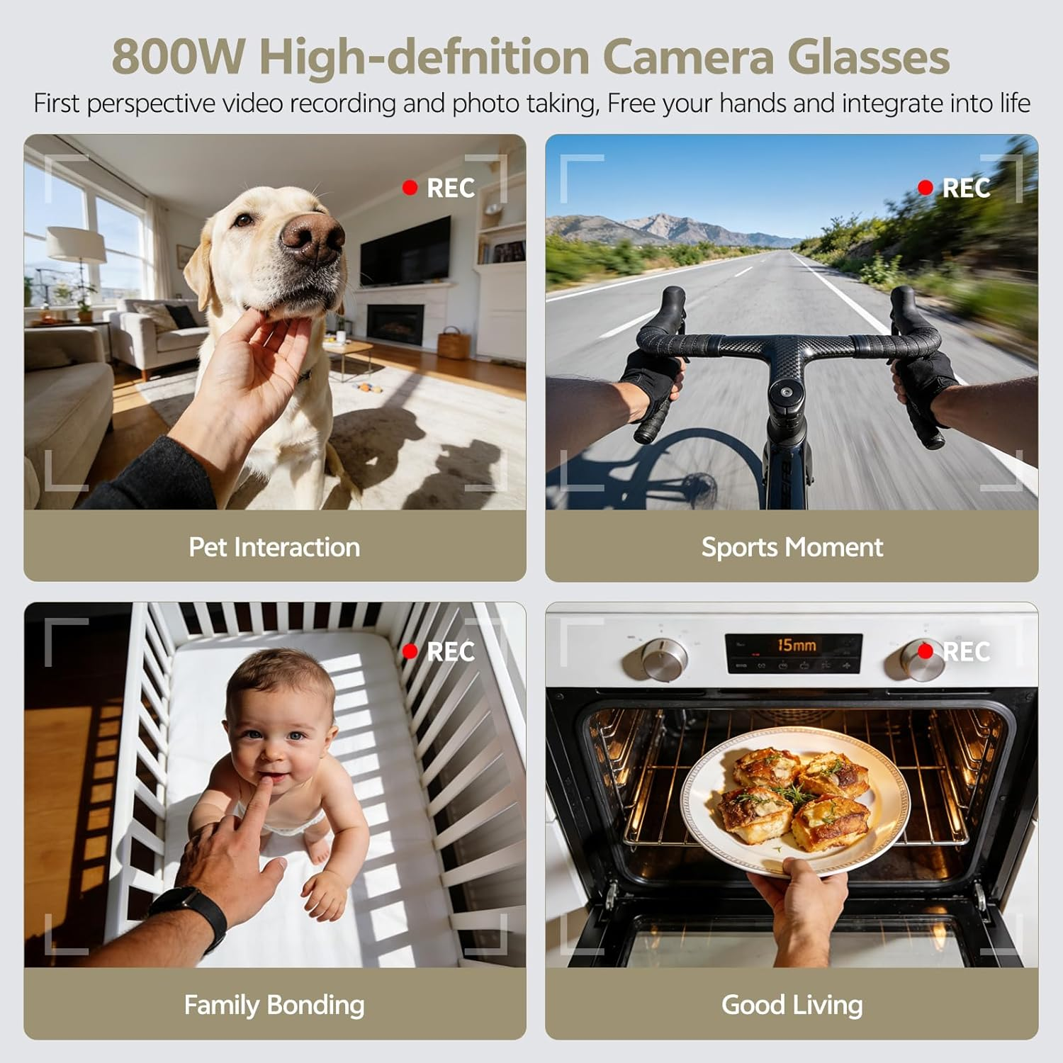 2026 New Camera Glasses 1080P  - Audio Music To Video Ai บทวิจารณ์และราคา