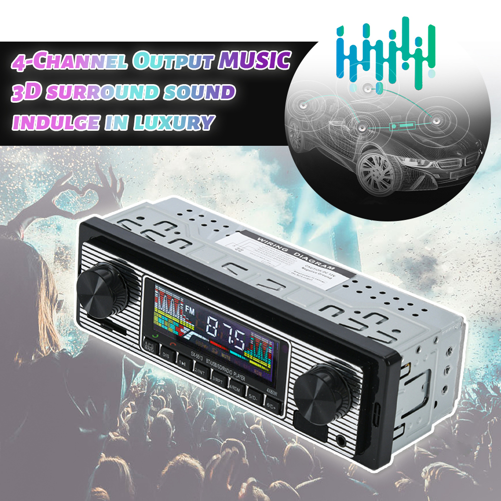 Vintage Car Radio Vehicle Inte - Audio Music Player บทวิจารณ์และราคา