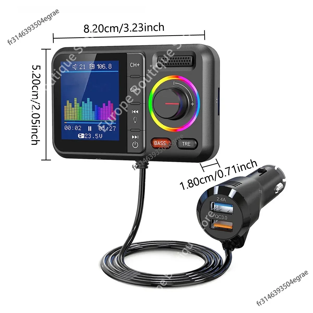 2026 NEW Car Wireless FM Trans - Audio Music Player บทวิจารณ์และราคา
