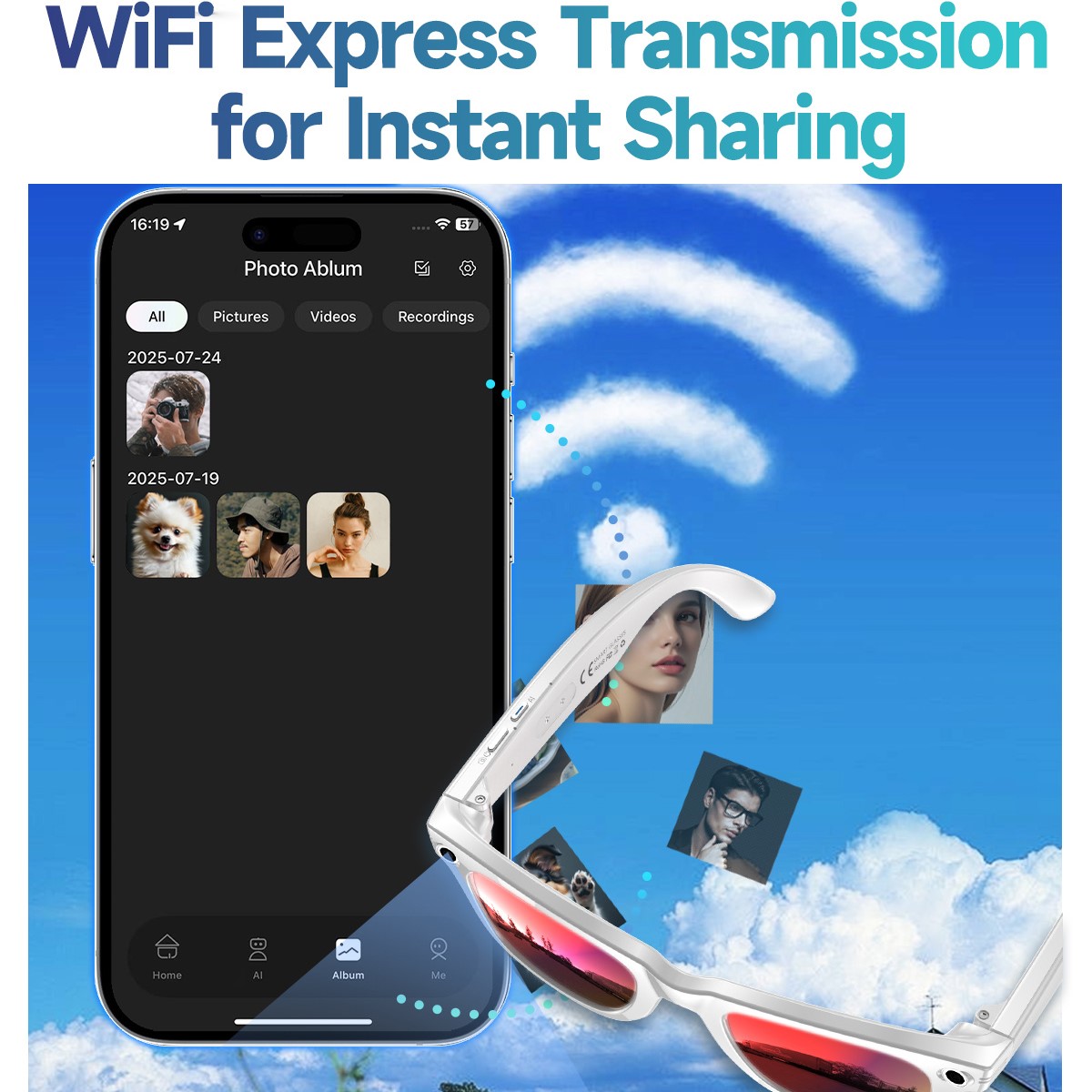 Trending Smart Sunglasses With - Audio Music To Video Ai บทวิจารณ์และราคา