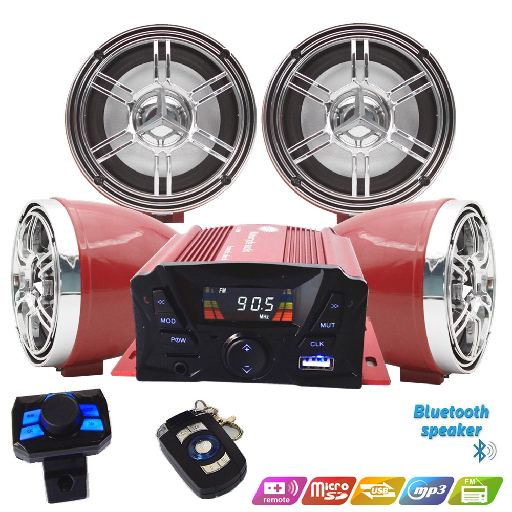 12V 4 Channel UTV ATV Golf Car - Audio Music Player บทวิจารณ์และราคา