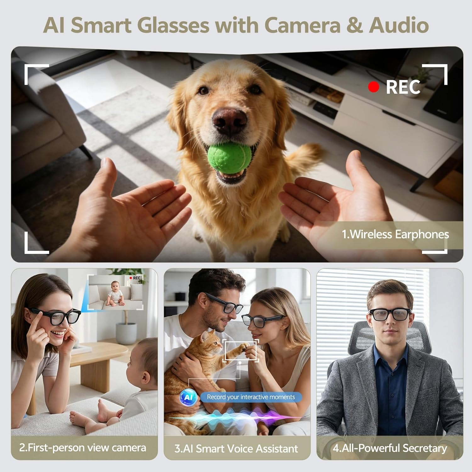 2026 Smart Camera Glasses 1080 - Audio Music To Video Ai บทวิจารณ์และราคา