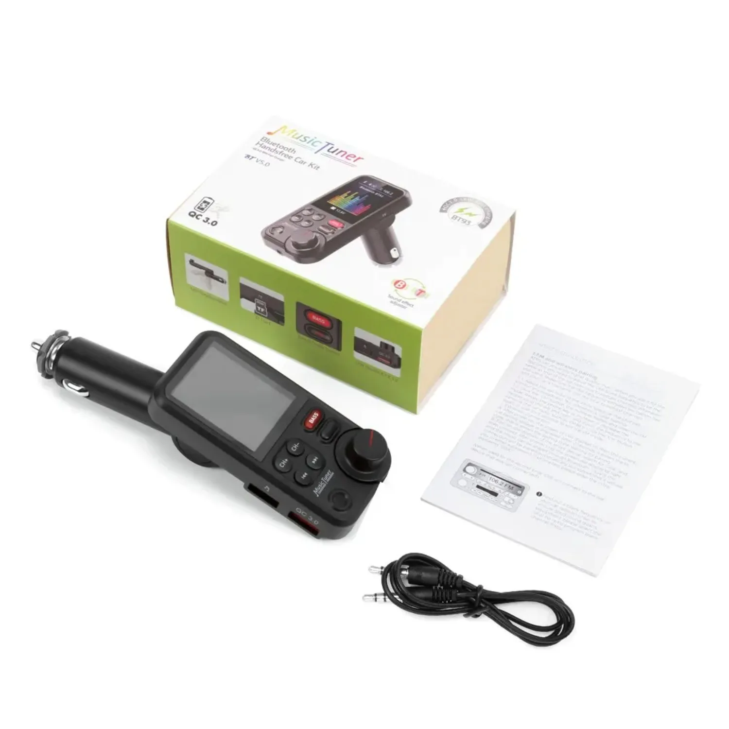 1.8 Inch Car Audio FM Transmit - Audio Music Player บทวิจารณ์และราคา