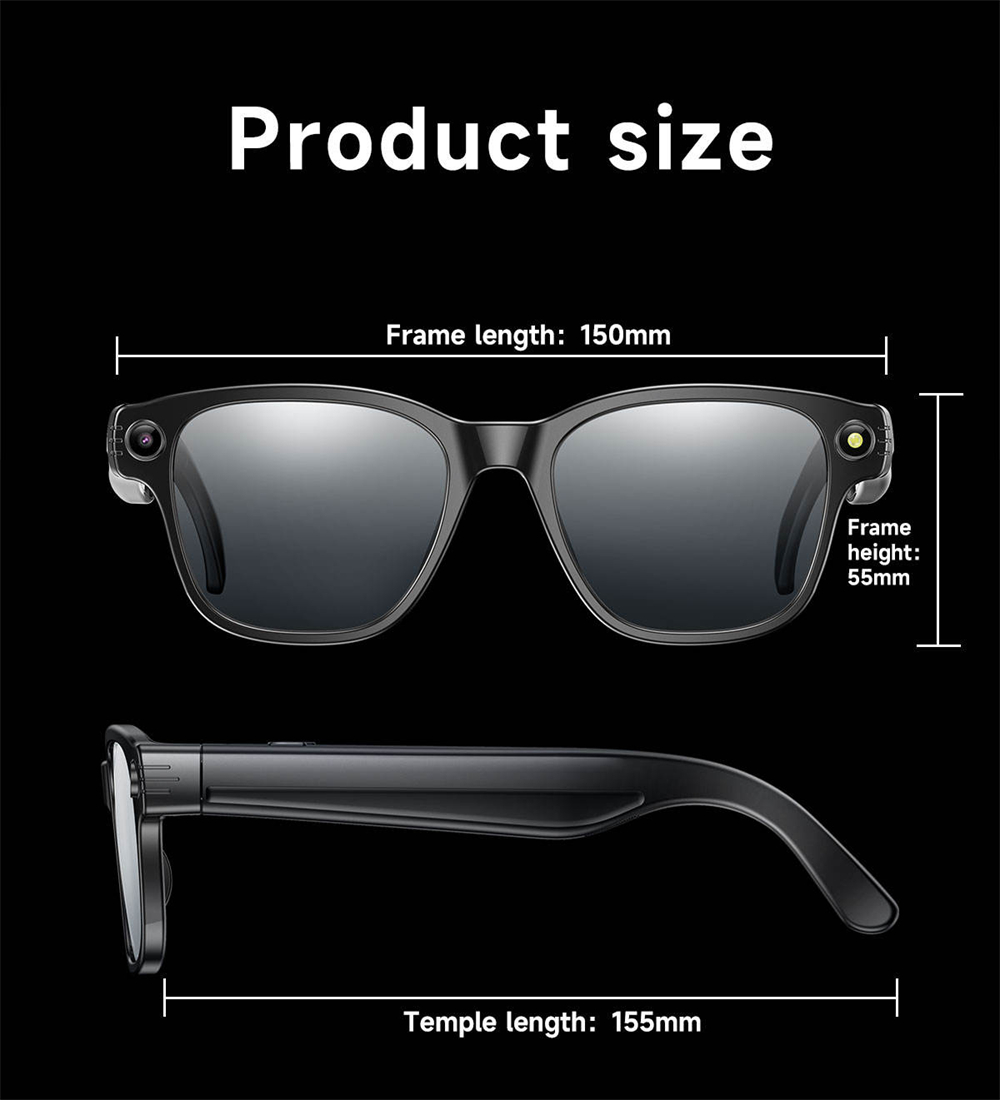 New L801 Smart Glasses 8MP 4K  - Audio Music To Video Ai บทวิจารณ์และราคา