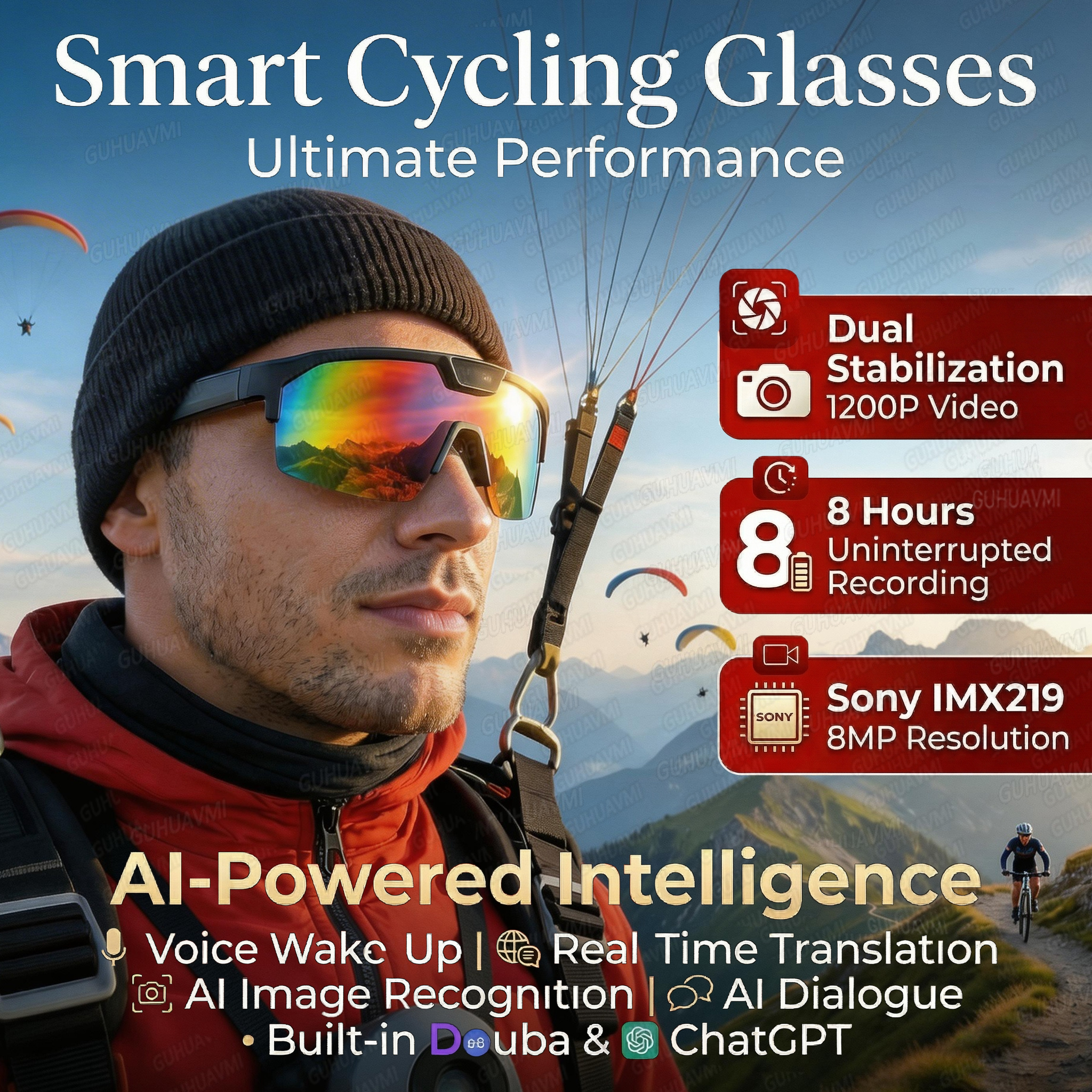 2026 New AI Smart Sports Glass - Audio Music To Video Ai บทวิจารณ์และราคา