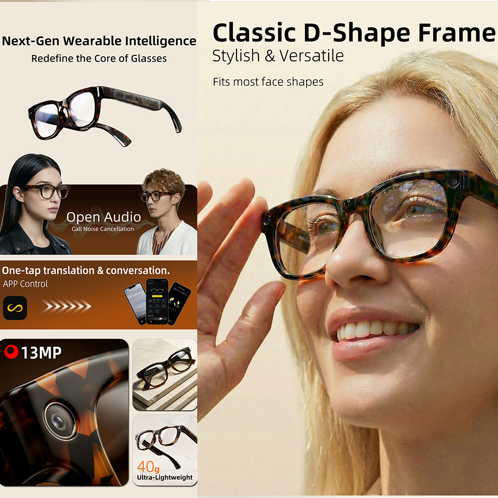 G600 Pro AI Smart Glasses 13MP - Audio Music To Video Ai บทวิจารณ์และราคา