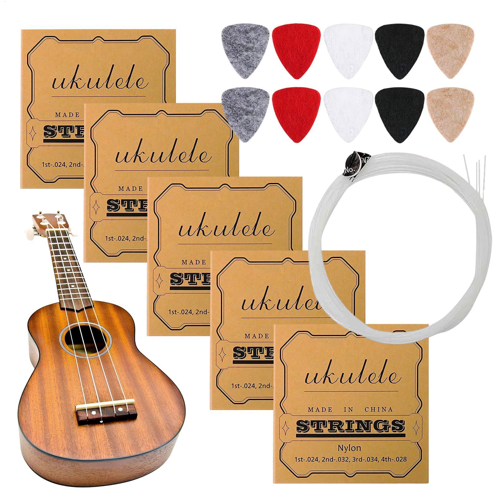 5 Sets Ukulele Strings Kit Pre - Ukulele Beginner Kit บทวิจารณ์และราคา