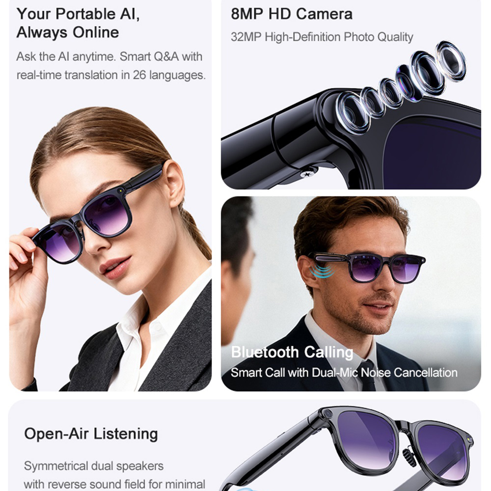 Smart Glasses AI Assistant Rea - Audio Music Player บทวิจารณ์และราคา