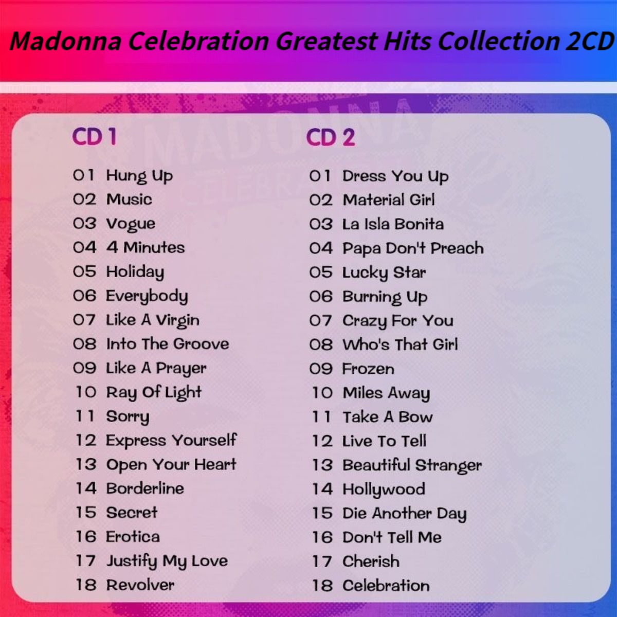 Madonna Celebration The Ultima - Audio And Music บทวิจารณ์และราคา