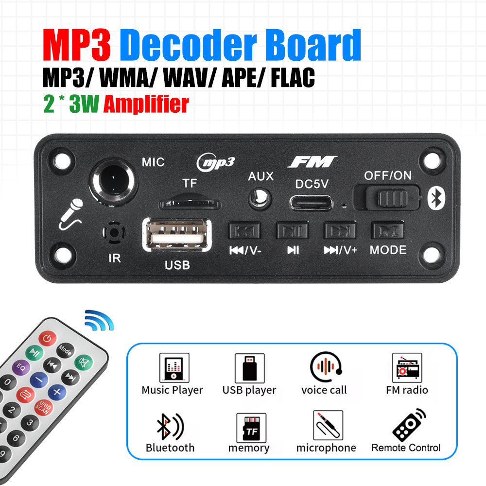 MP3 Bluetooth Amplifier Decode - Audio Music Player บทวิจารณ์และราคา