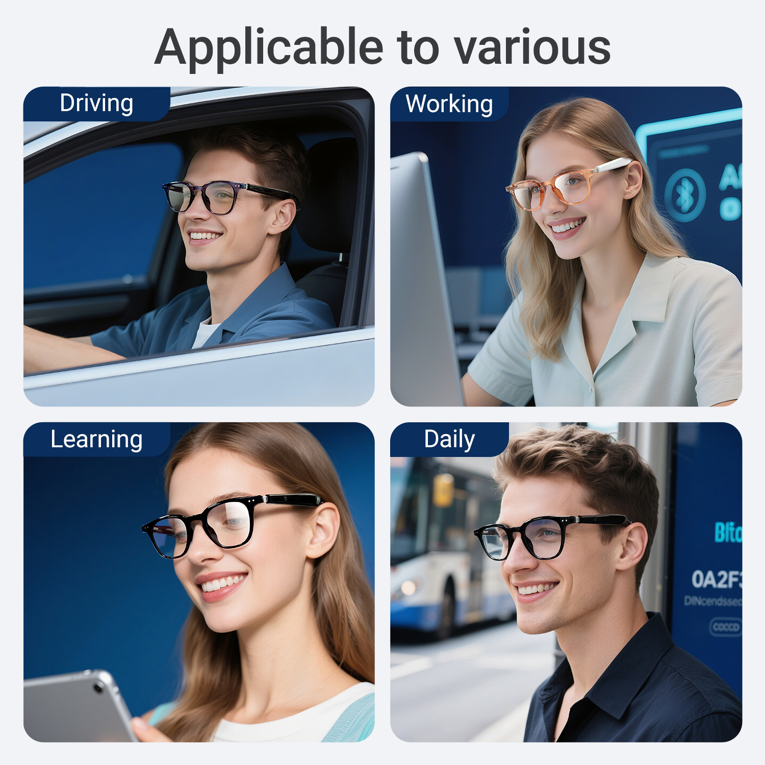 Photochromic Smart Glasses Ant - Audio Music To Video Ai บทวิจารณ์และราคา