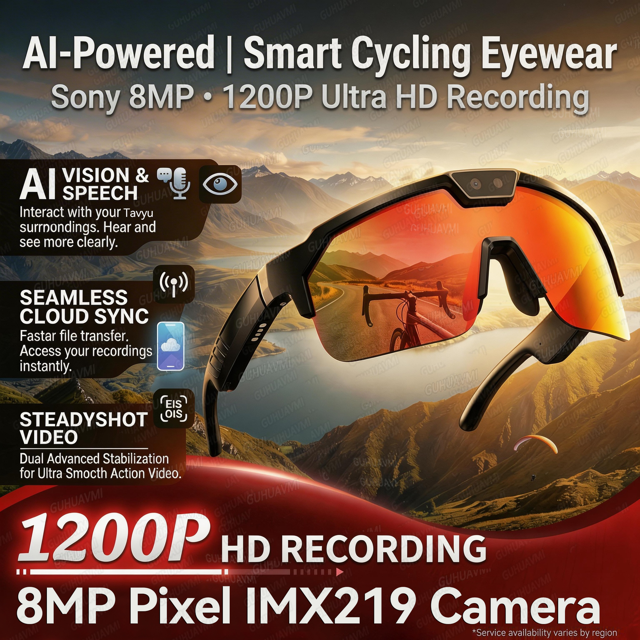 2026New AI Smart Glasses 1200P - Audio Music To Video Ai บทวิจารณ์และราคา