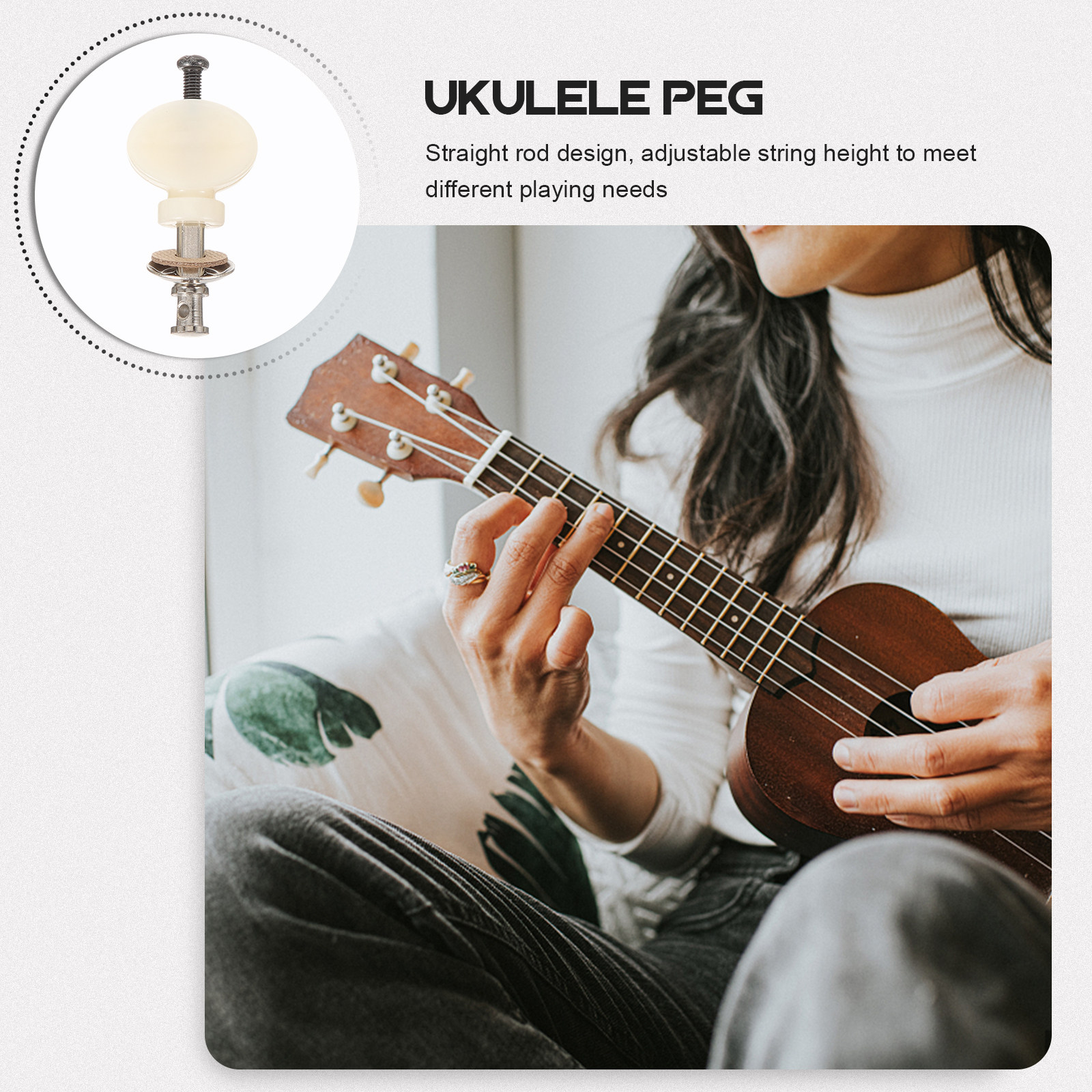 4Pcs Ukulele Pegs Metal Plasti - Ukulele Beginner Kit บทวิจารณ์และราคา