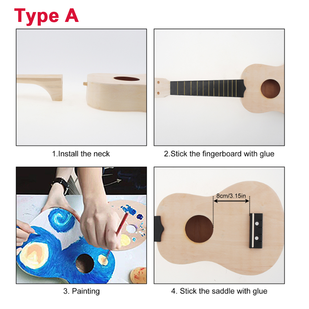 DIY Ukulele  21 Inch  Kit Deer - Ukulele Beginner Kit บทวิจารณ์และราคา