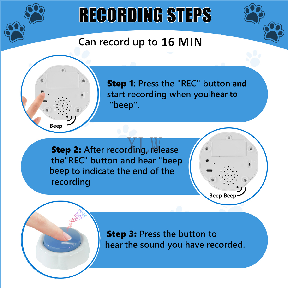 Voice Recording Button,16MB US - Audio Music Download Free บทวิจารณ์และราคา